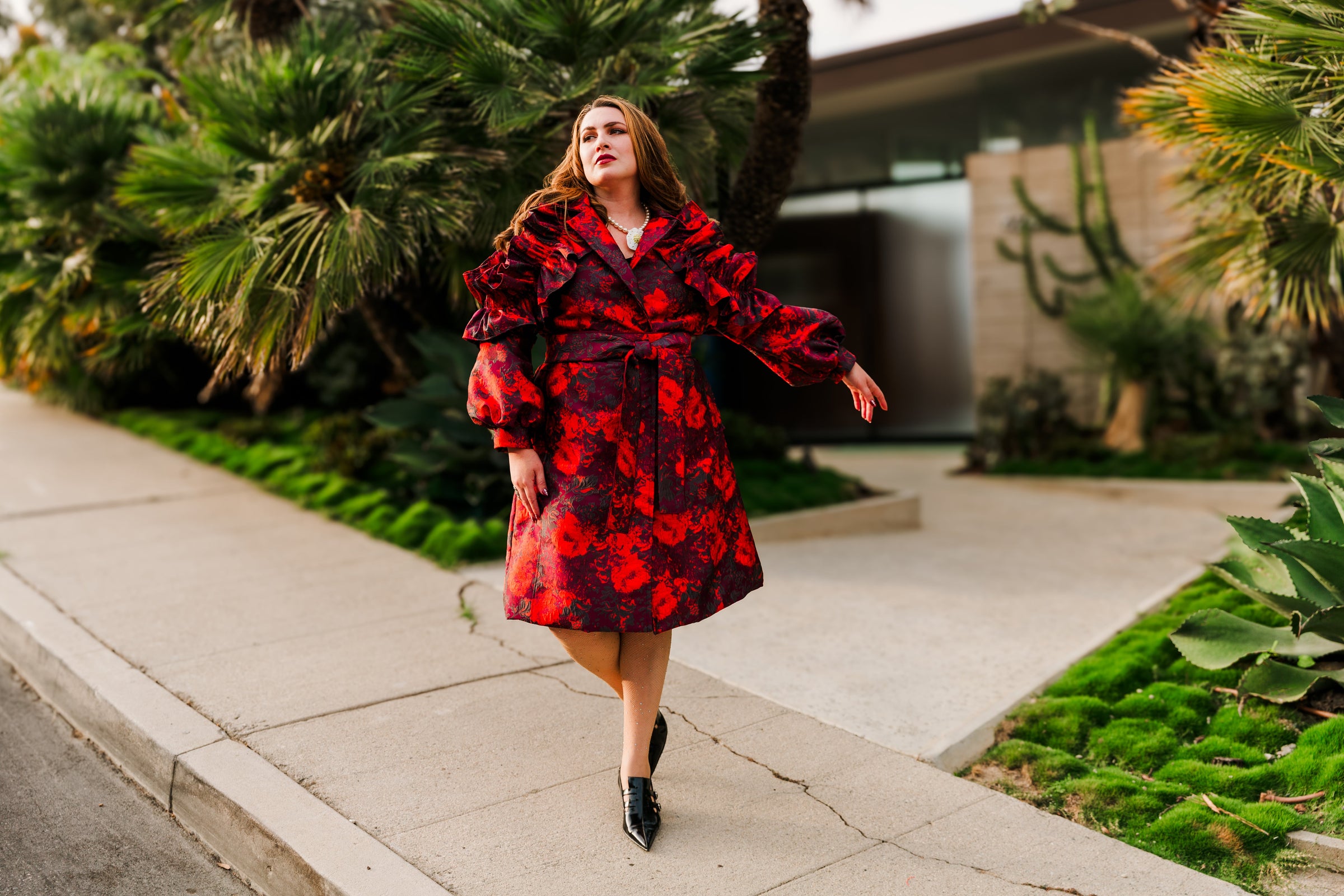 Ruffle Trench Coats