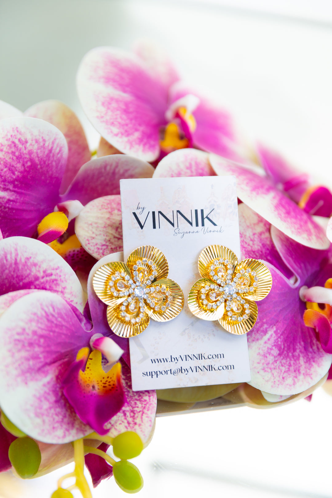 Golden Flowers Earrings