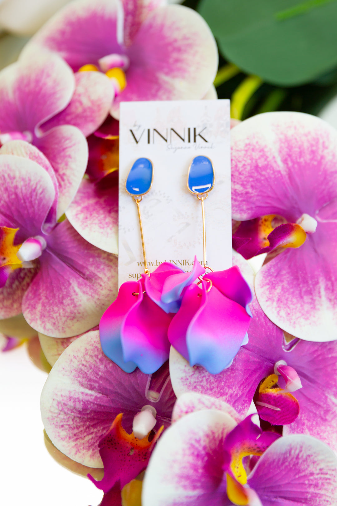 Hanging on a Thread Earrings (Pink & Purple)