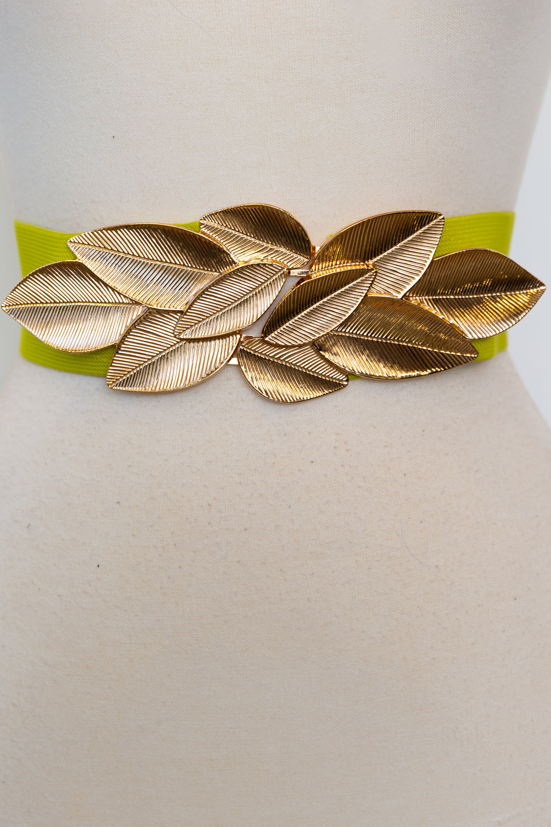 Gold Leaves Belt (Lime)