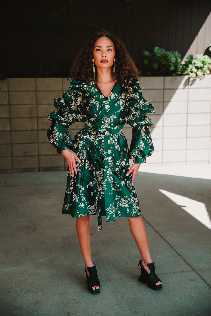 Ruffle Trench Coat in “Madama Butterfly”