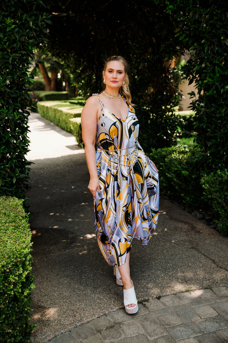 V is for Vinnik Dress in "Great Gatsby Yellow"