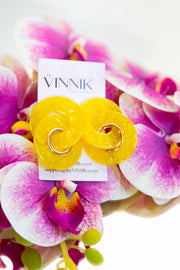 Modern Art Earrings (Citrine)