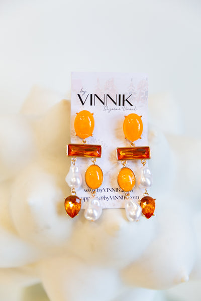 Rock Opera Earrings (Tangerine)