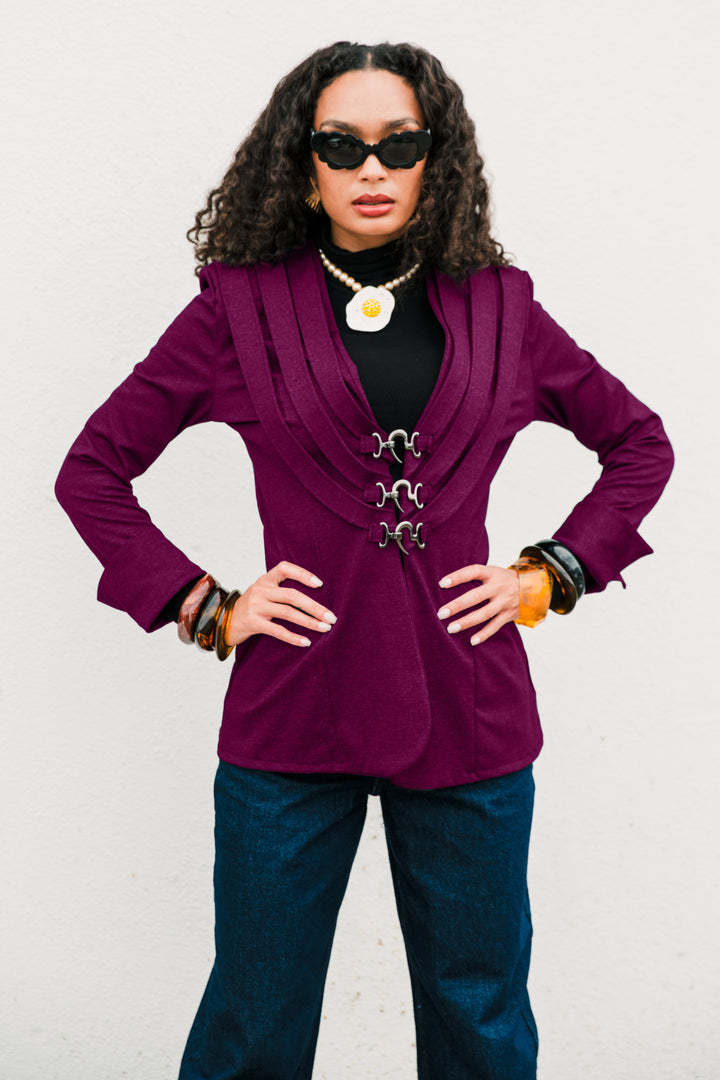 Sartorialist Ponte Blazer in "Elderberry”