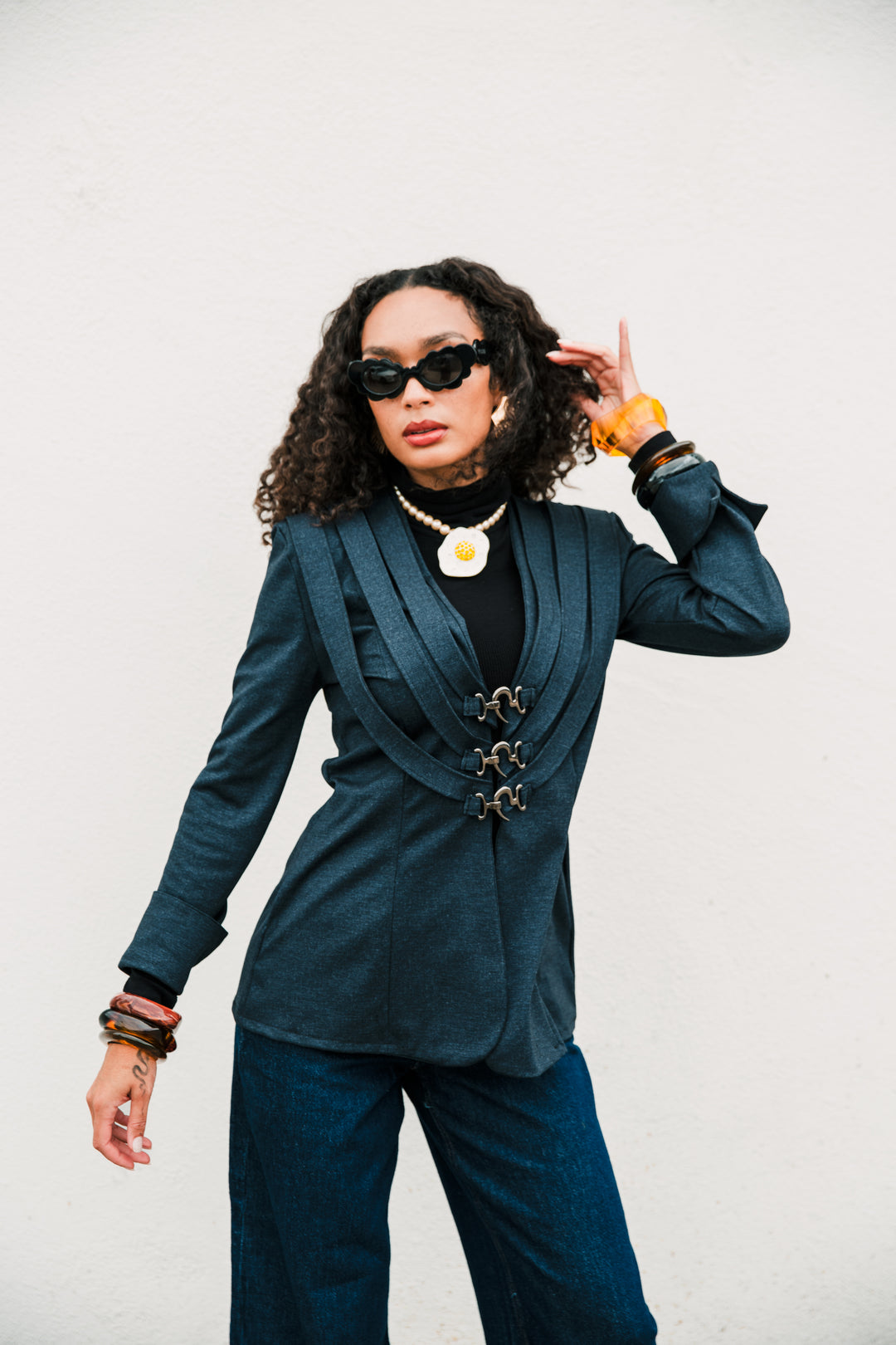Sartorialist Ponte Blazer in "Denim”