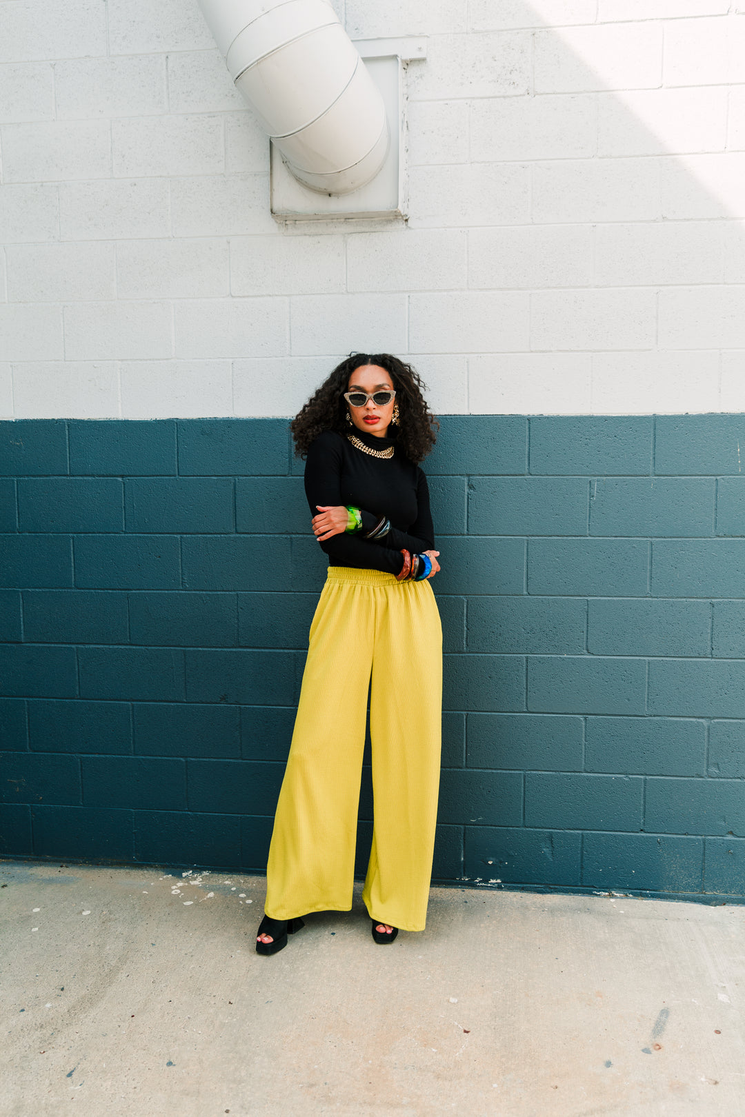 Muse Pants in “Chartreuse”