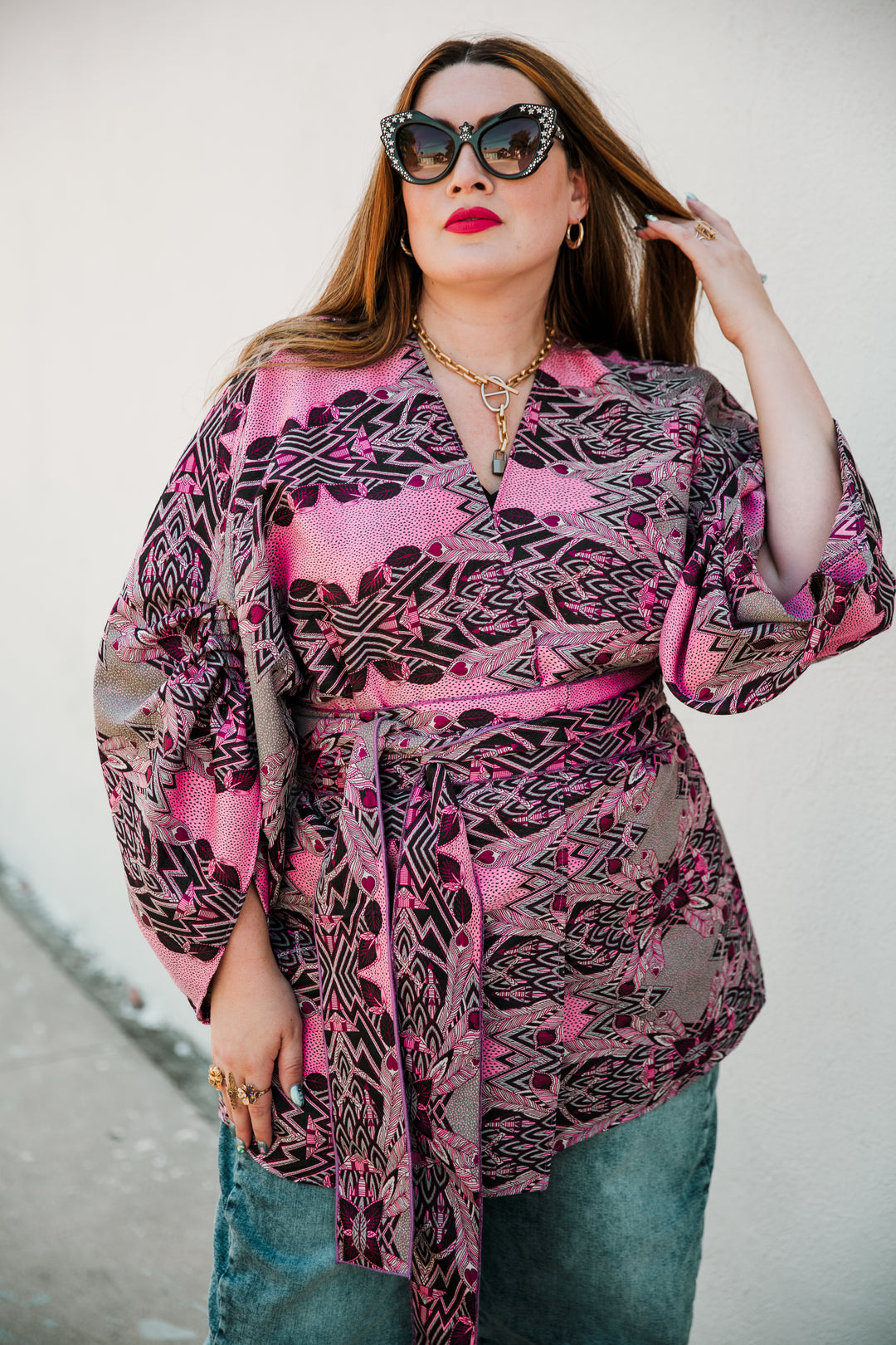 Theater Jacket in “Palm Springs" (Pink)