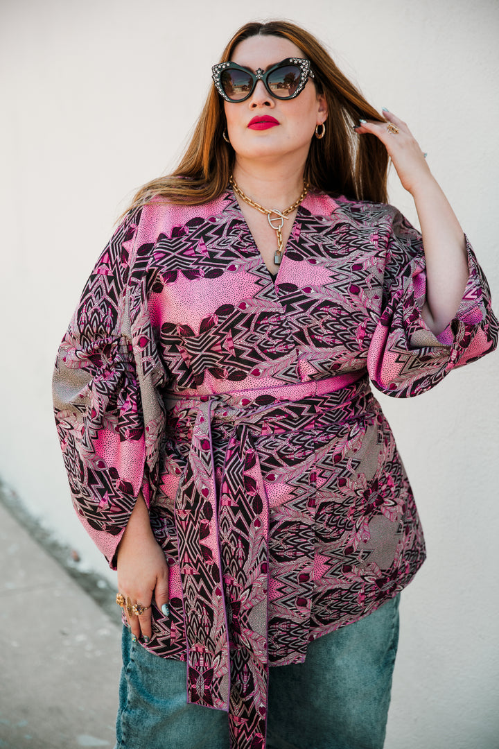 Theater Jacket in “Palm Springs" (Pink)