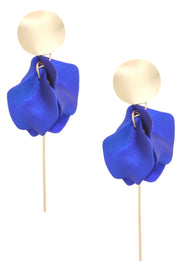 Petal Pop Earrings (Metallic Blue)