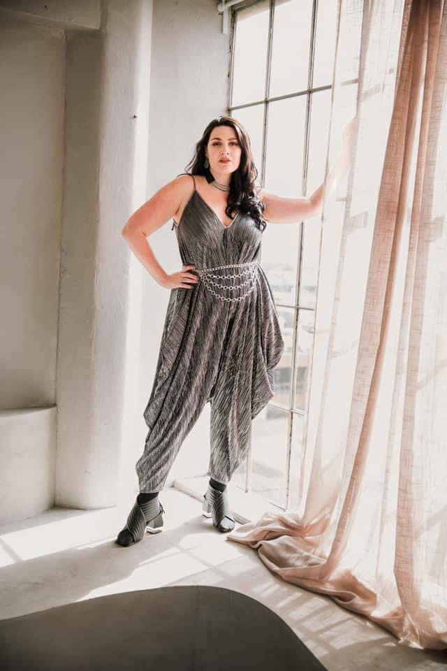 Poiret Jumpsuit in "Liquid Silver"