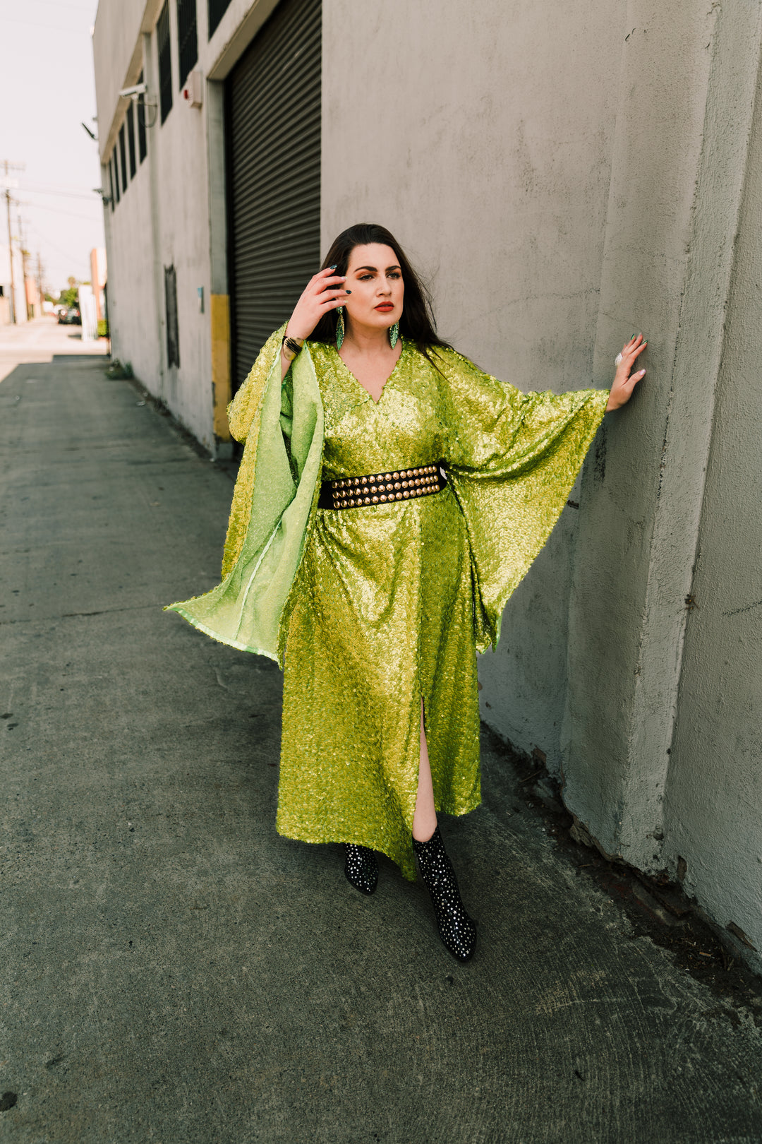 Runway Bohémienne Kimono Robe in “Brat Sequin”