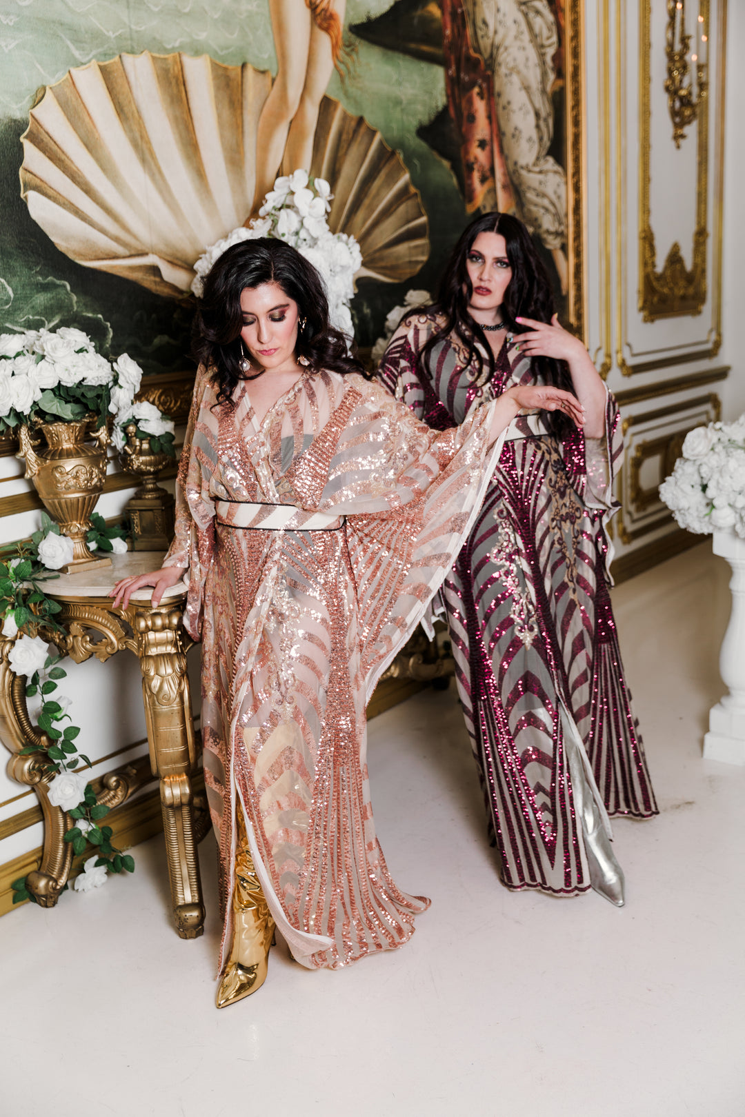 Runway Bohémienne Kimono Robe in “Aphrodite” (Garnet)
