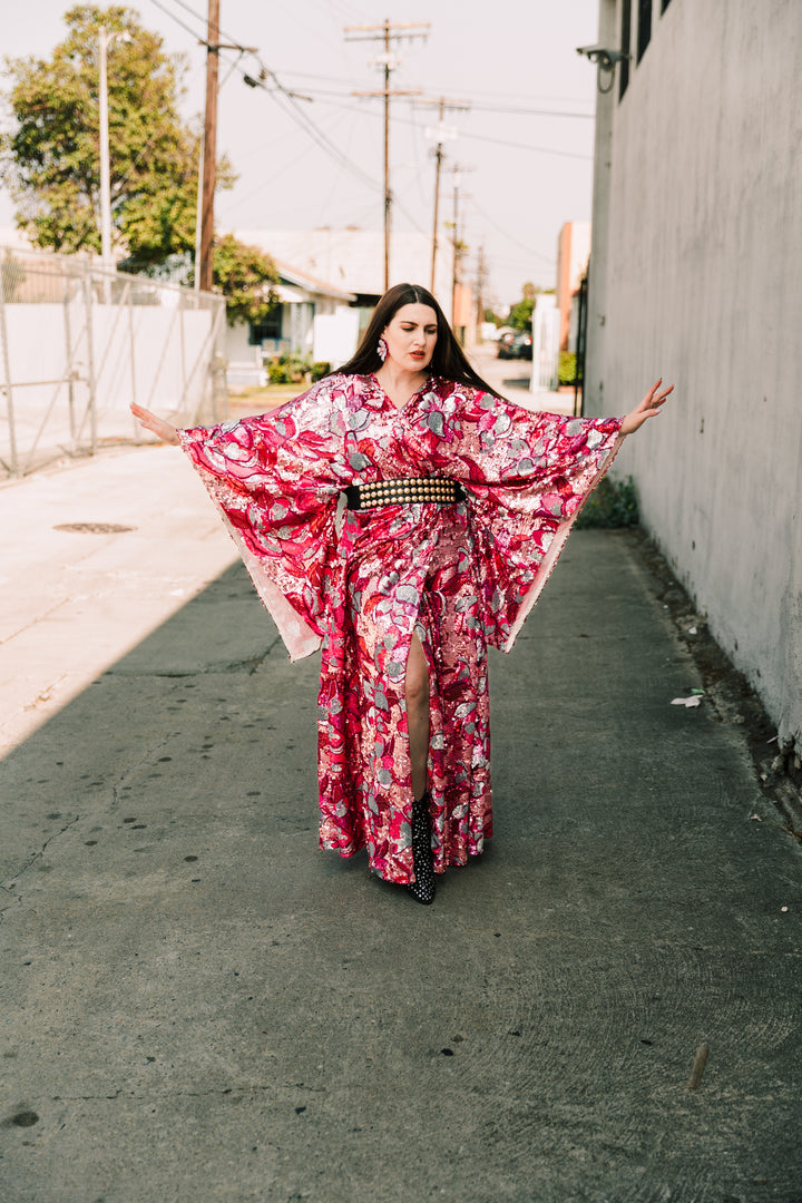 Runway Bohémienne Kimono Robe in “Disco Bouquet”
