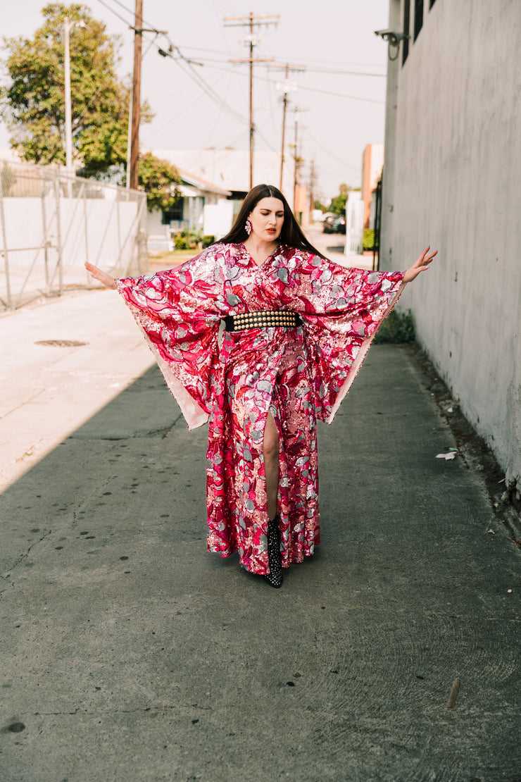 Bohémienne Kimono Robe “Disco Bouquet” (Runway Edition)