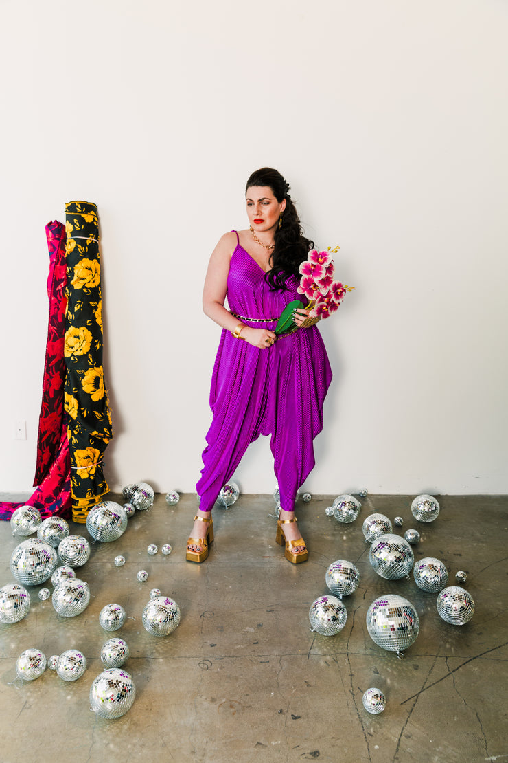 Poiret Jumpsuit in "Orchid Slink"