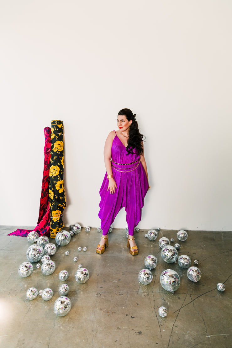 Poiret Jumpsuit in "Orchid Slink"