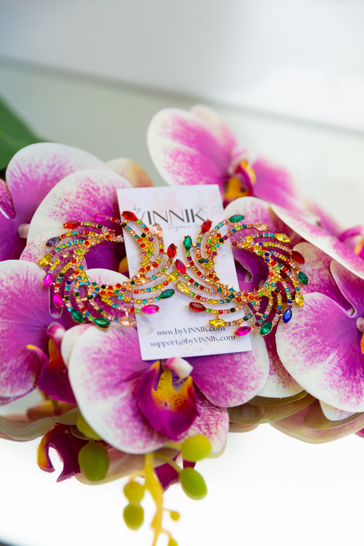 Wreath Earrings (Rainbow)