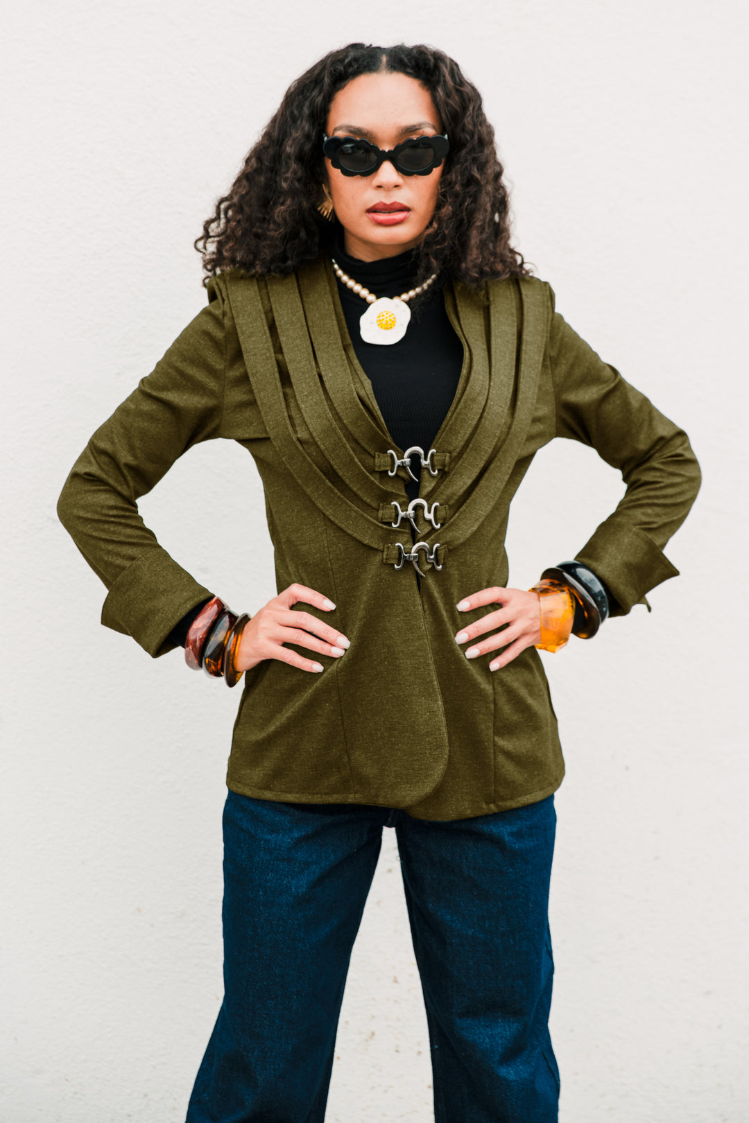 Sartorialist Ponte Blazer in "Olive”