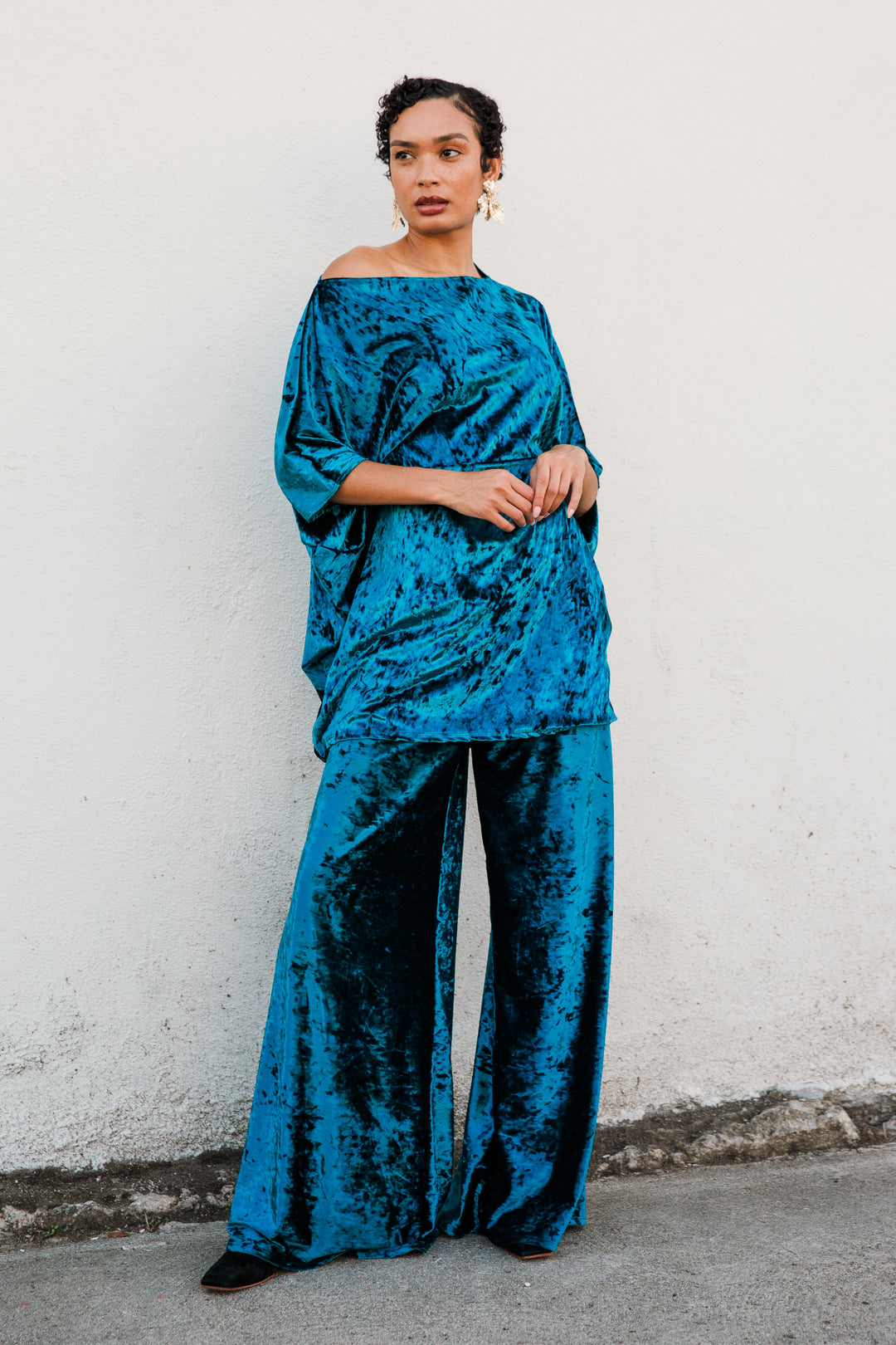 Halftan in "Crushed Velvet" (Antique Blue)