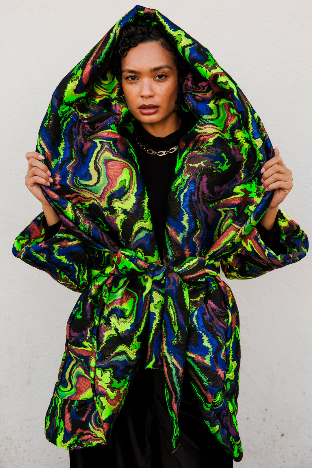 Cocoon Coat in "Brat Marble"