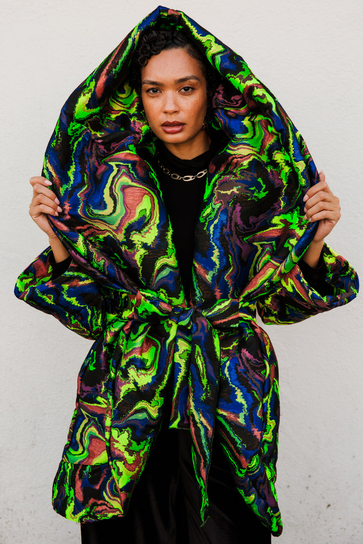 Cocoon Coat in "Brat Marble"