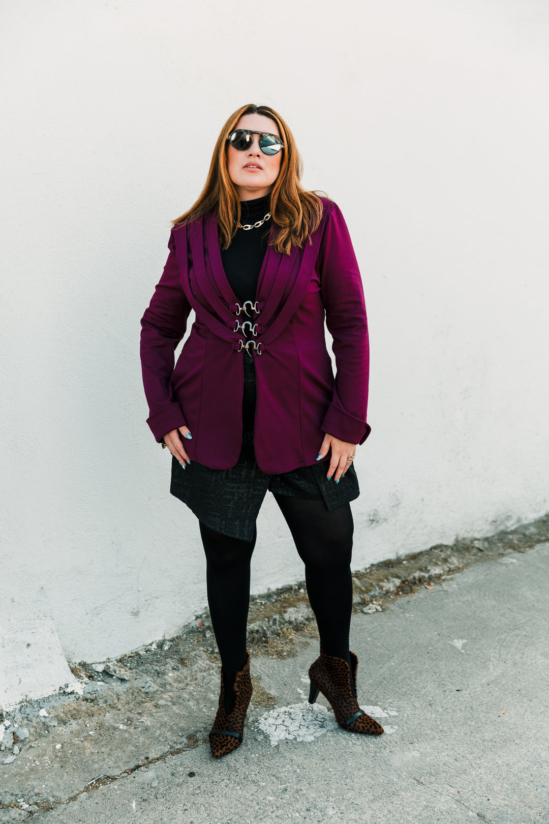 Sartorialist Ponte Blazer in "Elderberry”