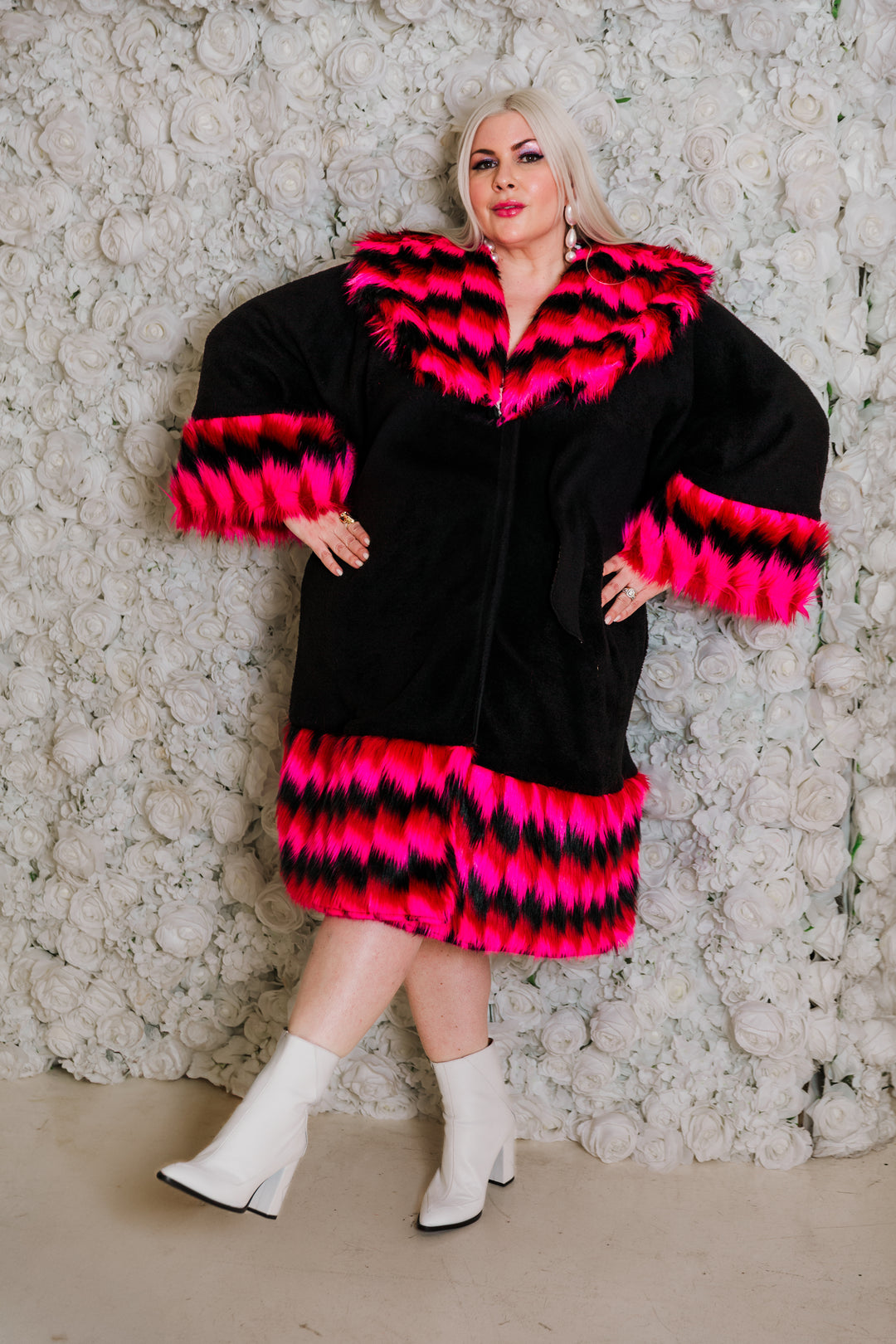 Reversible Minkie Coat in “Working Title" (Pink)