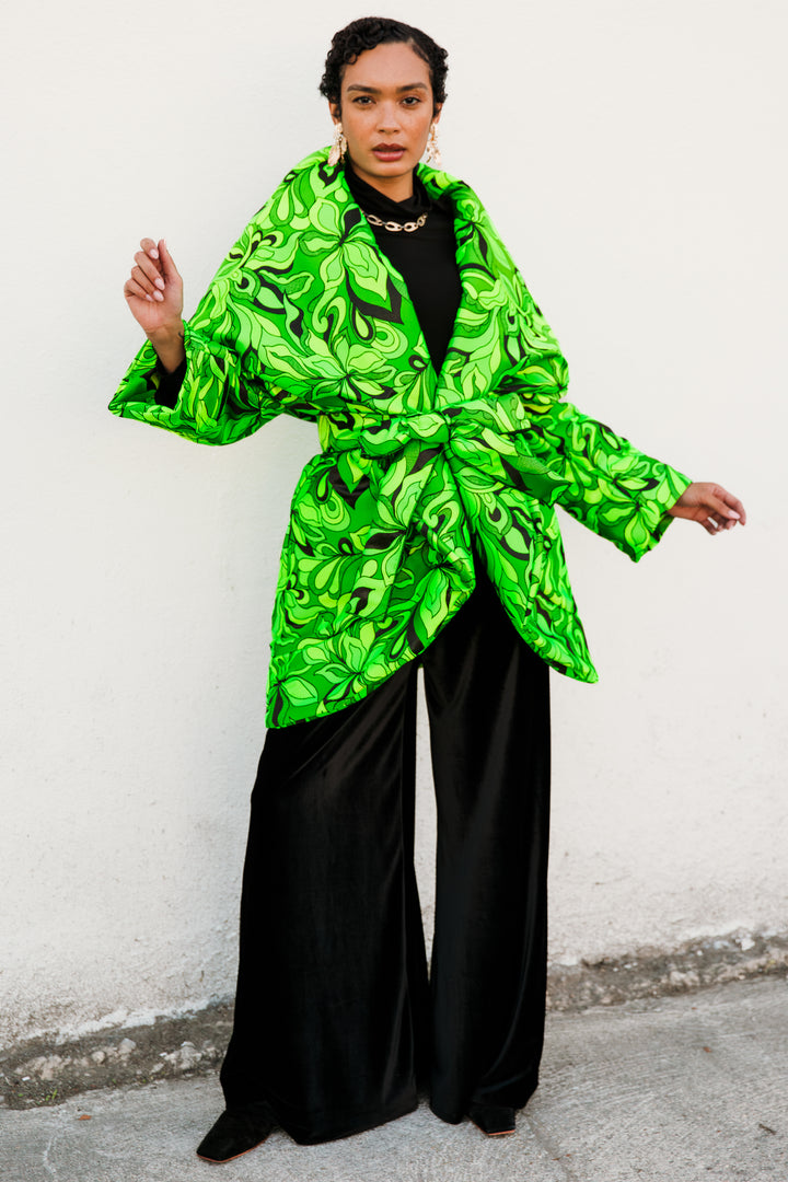 Cocoon Coat in "Verdi"