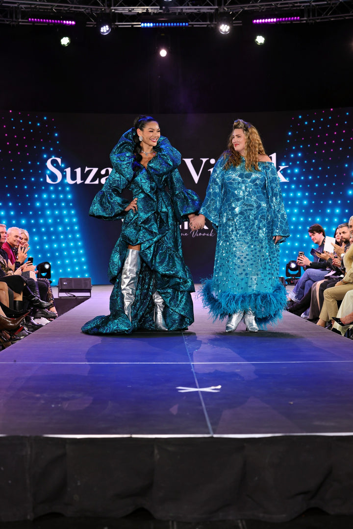 Runway Sequin Kaftan in "Good Luck" (Turquoise)