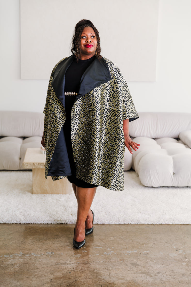 Reversible Opera Coat in "Leopard"