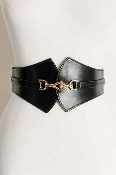 Big Front Corset Belt (Black)