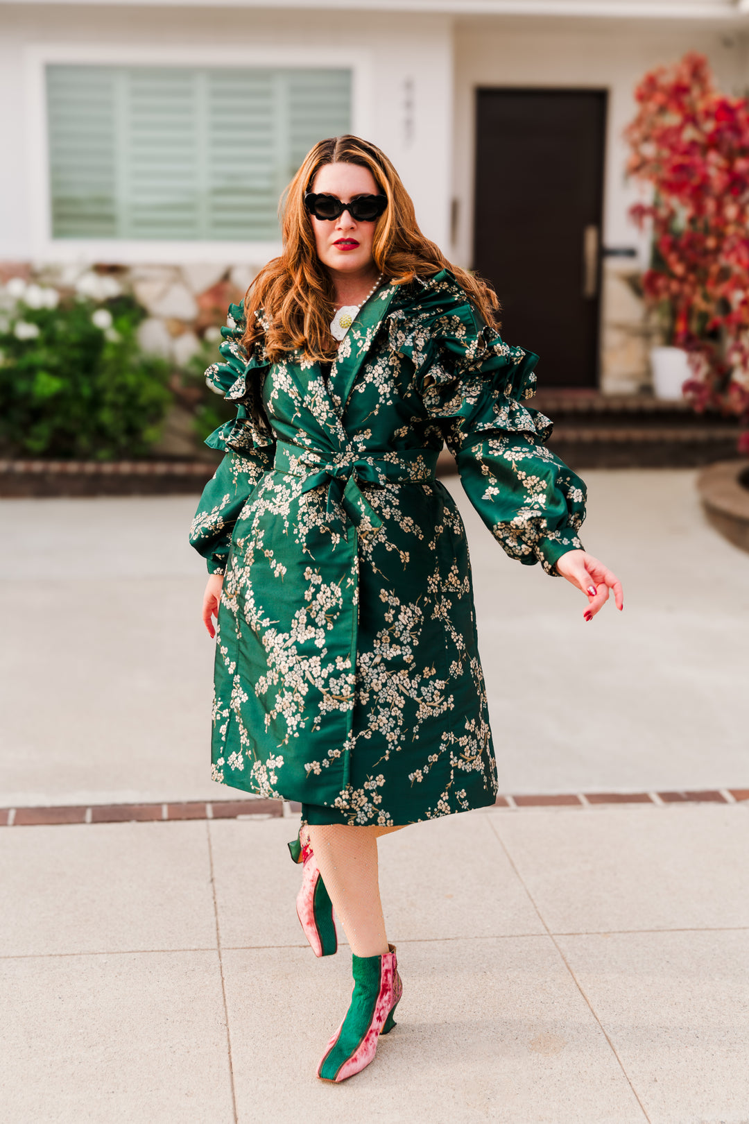 Ruffle Trench Coat in “Madama Butterfly”