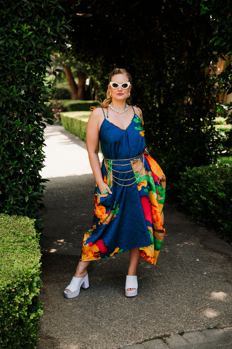 V is for Vinnik Dress in "Nancy" (Blue)