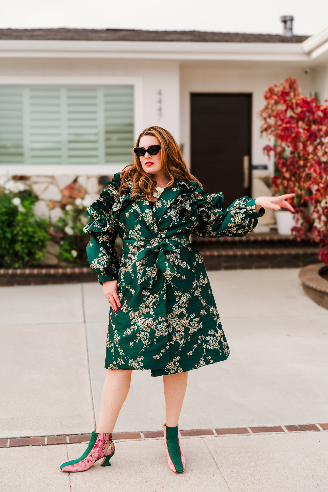 Ruffle Trench Coat in “Madama Butterfly”