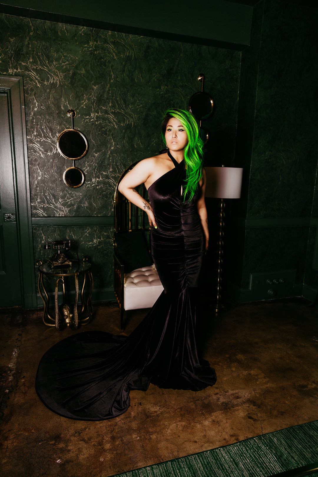 The Hollywood Gown in "Black Velvet"