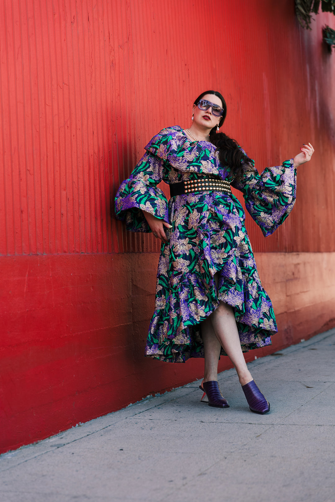Manhattan Opera Coat in "WTF Flower" (Purple)