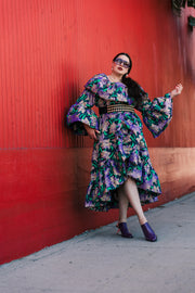 Manhattan Opera Coat in "WTF Flower" (Purple)