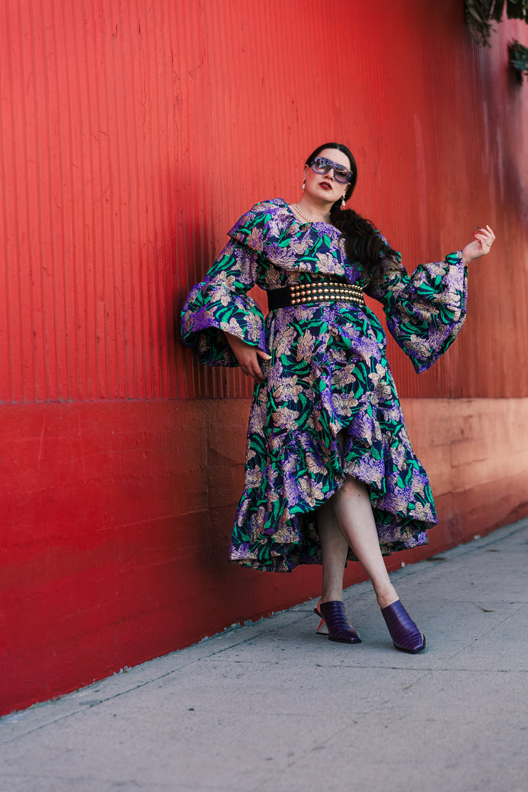 Manhattan Opera Coat in "WTF Flower" (Purple)