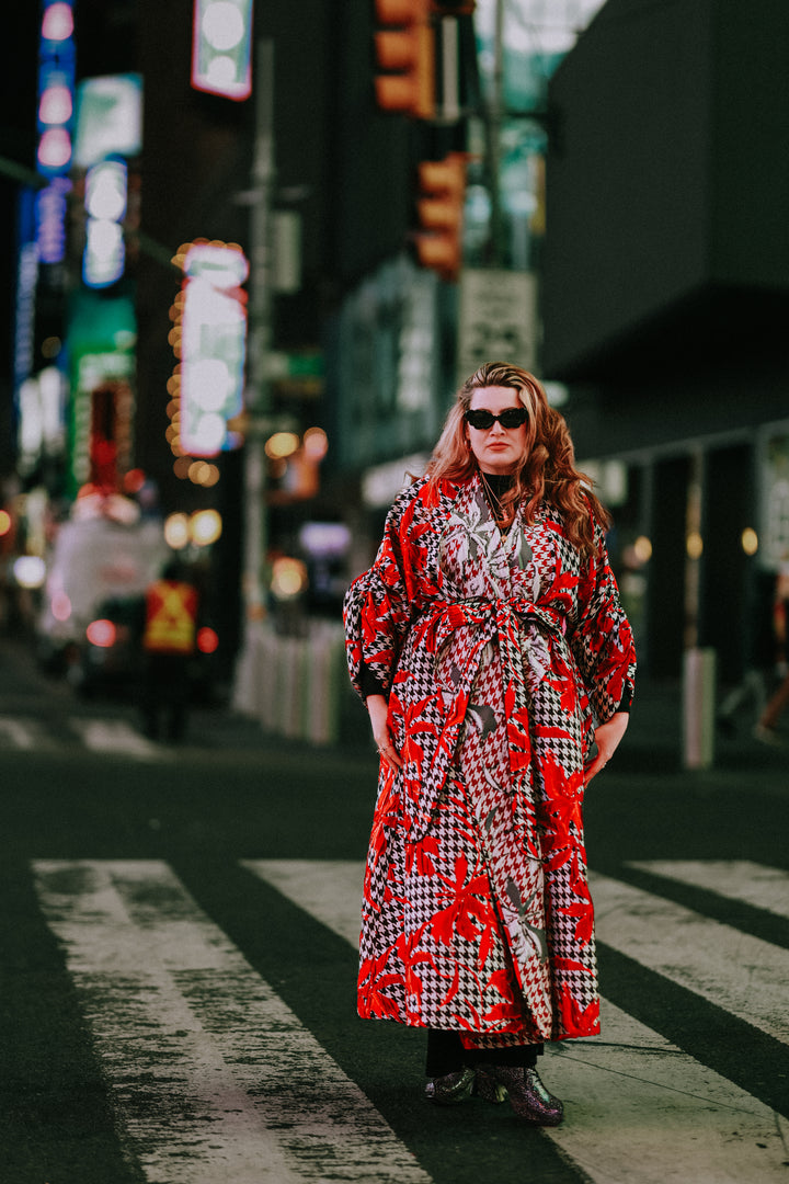 Parisian Coat in "Piqué Houndstooth”