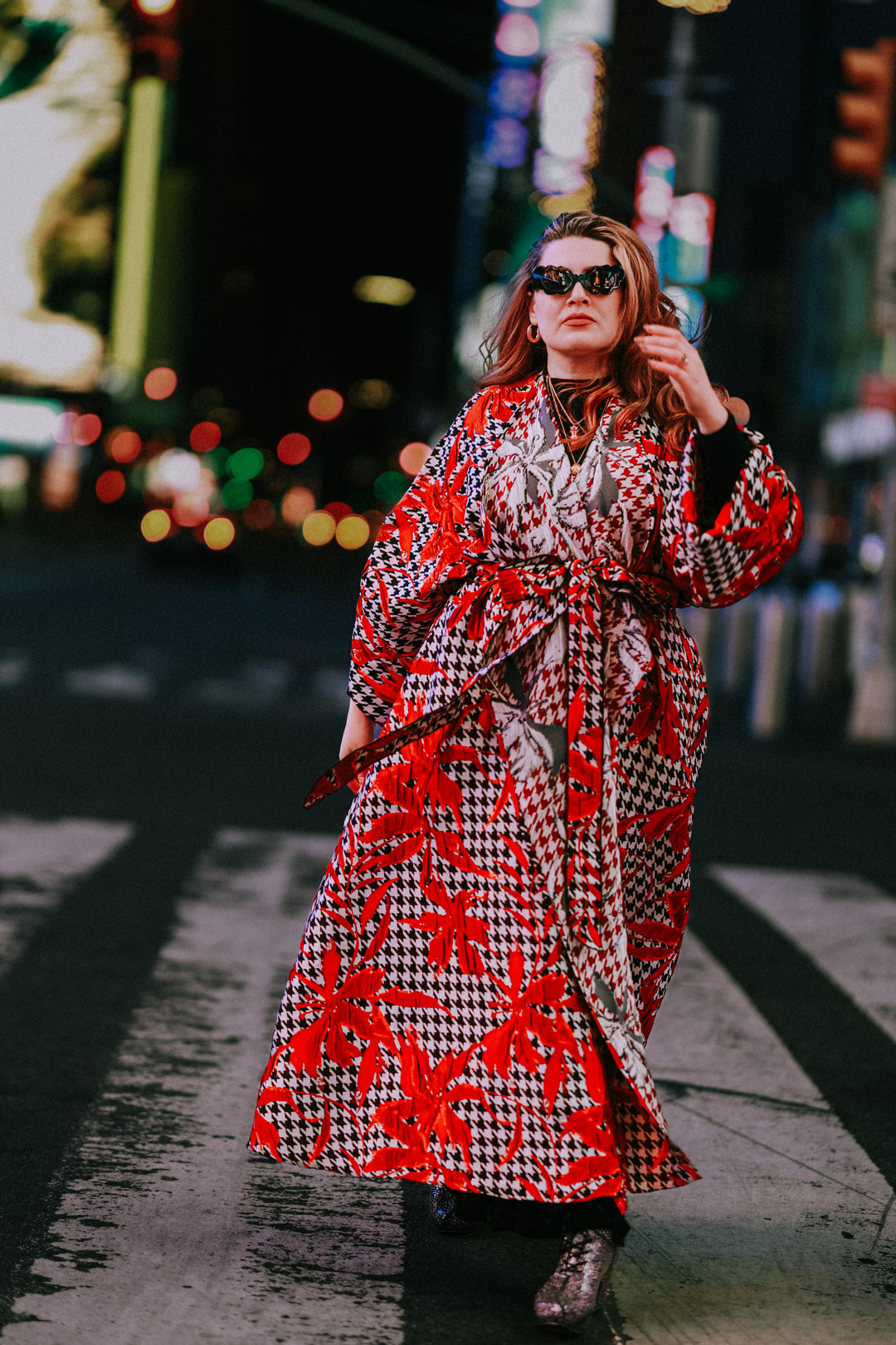 Parisian Coat in "Piqué Houndstooth”