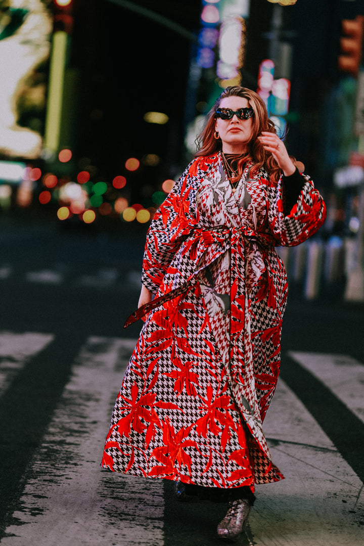 Parisian Coat in "Piqué Houndstooth”