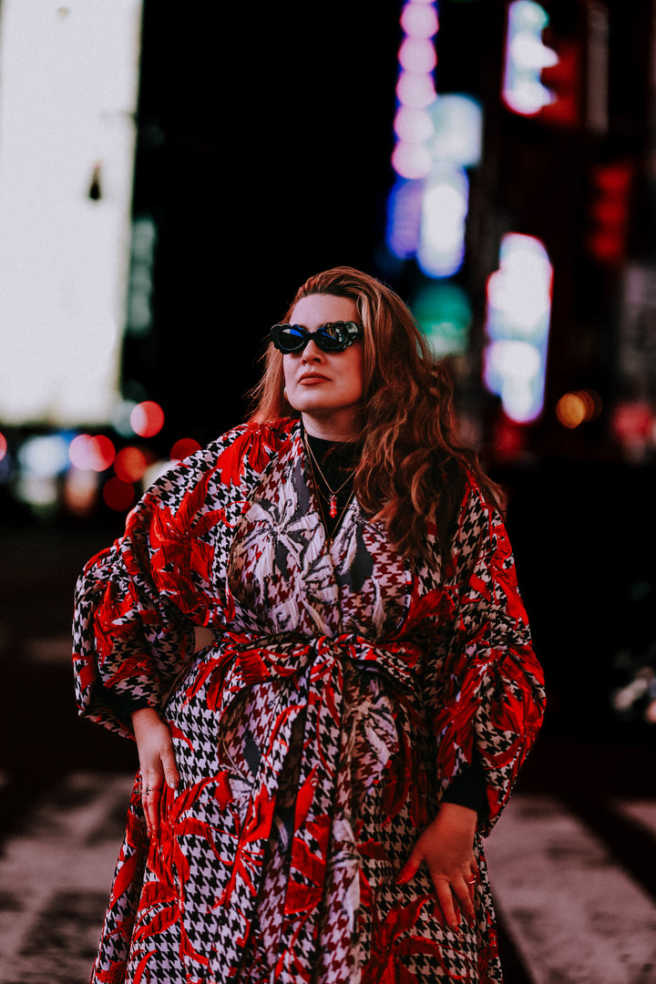 Parisian Coat in "Piqué Houndstooth”