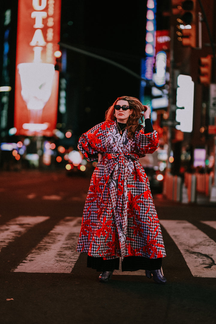 Parisian Coat in "Piqué Houndstooth”