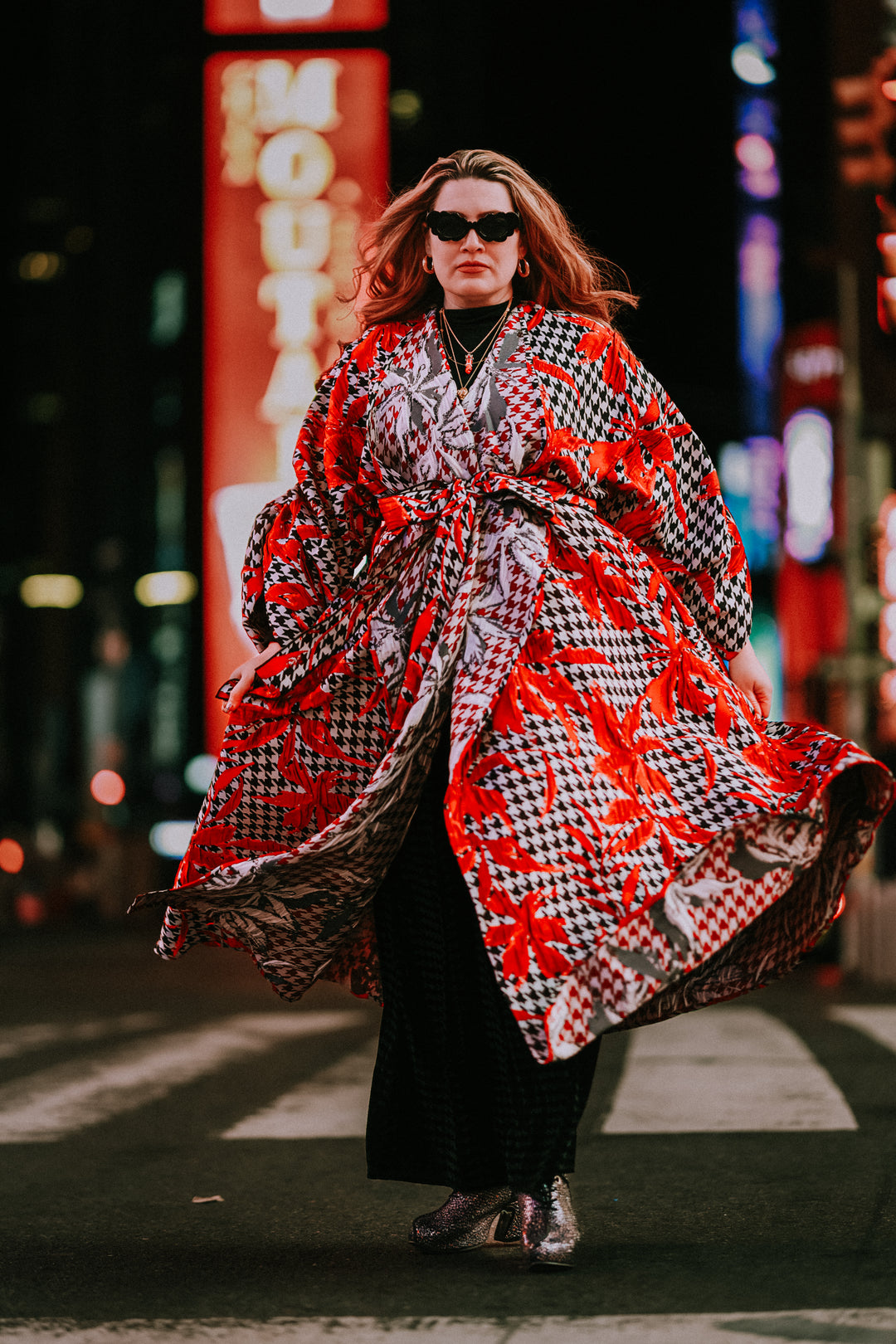 Parisian Coat in "Piqué Houndstooth”