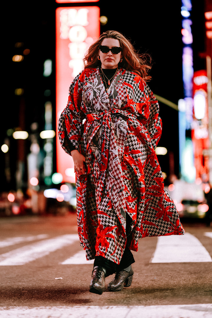 Parisian Coat in "Piqué Houndstooth”