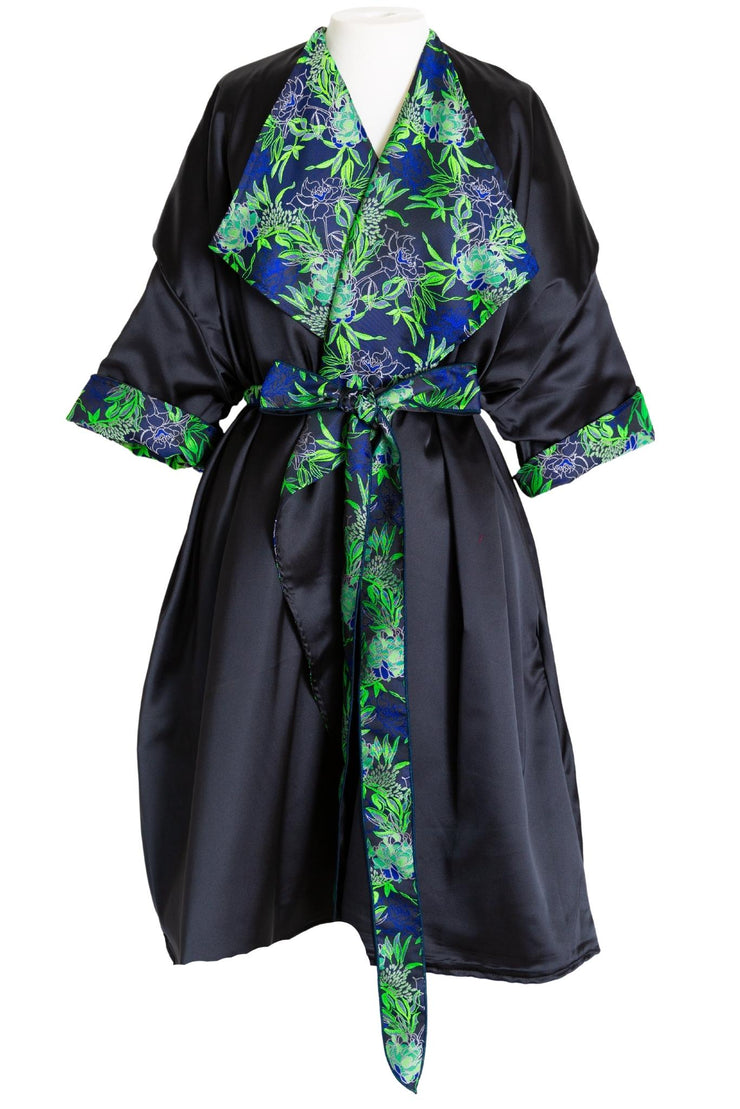 Reversible Opera Coat in "Daphne"  (Blue)