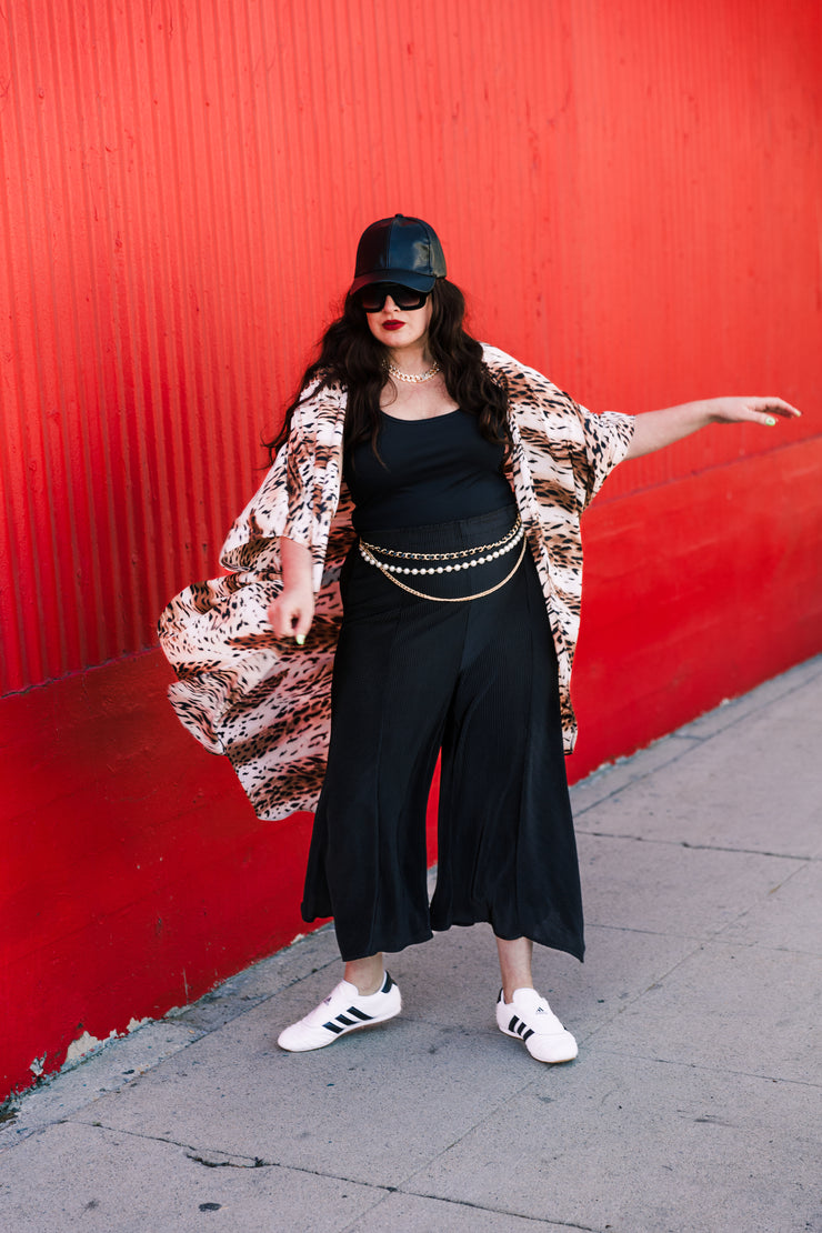Coloratura Cape in "Neutral Animal Print"