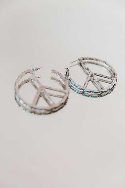 Peace Earrings (Silver)