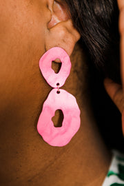Infinite Tie-dye Earrings (Pinkie)